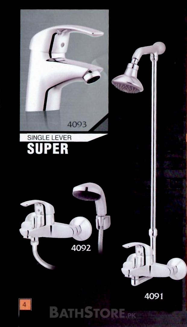 Sonex Super 4091-4093 Wall Shower Wall Mixer Bath Mixer Bath Set , Bain Mixer BathStore.pk Buy sonex in Lahore